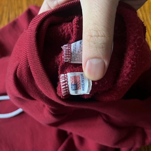 American Apparel Women's XXS F498 Cranberry Red Hoodie Pullover Made in USA - Picture 3 of 9
